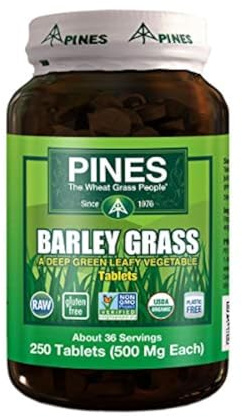 Pines Barley Grass Tablets, Brown, 250 Count