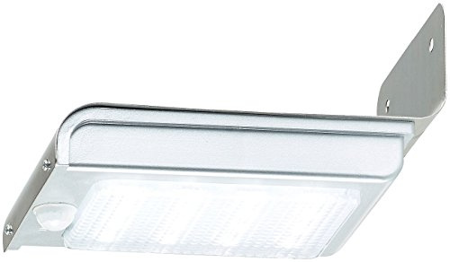 Luminea LED-Solar-Lampen Garten: Edelstahl-LED-Solar-Wandleuchte, Licht- & Bewegungssensor, 48 lm, 0,5W (Außenlampe Bewegungsmelder, Außenlampe, neutralweiss, Fluter Bewegungsmeldern)