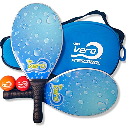 Frescobol Fiberglas-Strandpaddelball-Set, offizieller Frescobol-Ball, Strandtasche