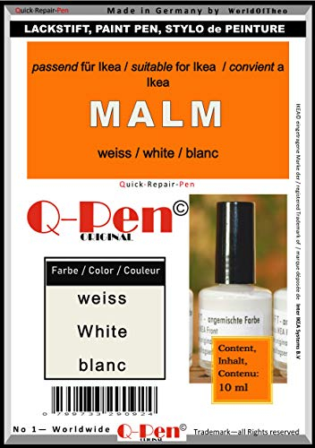 Lackstift Touch-Up Paint für Ikea MALM weiß - Q-Pen Original