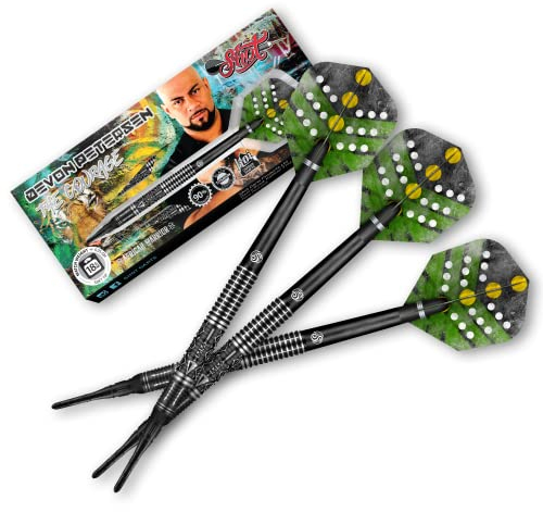 Shot Soft Darts Devon Petersen Courage African Warrior 90% Tungsten Softtip Darts Softdart Dartpfeile Set (20 Gramm)