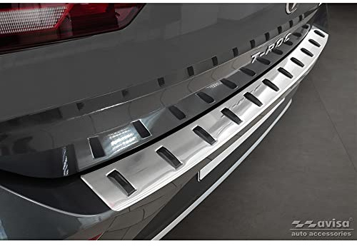 Avisa Edelstahl Heckstoßstangenschutz STRONG EDITION passgenau | kompatibel mit Volkswagen T-Roc & T-Roc Cabrio 2017-2022 & Facelift 2022-2025 - Silber