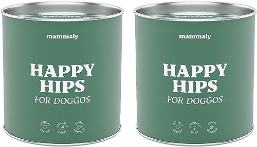 11-in-1 Grünlippmuschel Hund Gelenktabletten - Happy HIPS 220 Leckerli (650g) von mammaly - Gelenk- & Knochenschutz für Hunde - Praktische Alternative zu Kapseln & Grünlippmuschelpulver für Senior