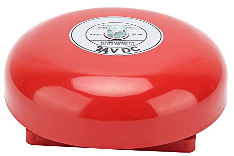 Campanello di Allarme Elettrico 6 Pollici, Campanello Interno in Acciaio Al Carbonio 95 DB (24V)