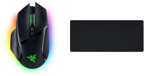 Razer Basilisk V3 Pro - Ratón Inalámbrico Personalizable para Juegos con Rueda Inclinable & Gigantus V2 XXL - Alfombrilla Suave Gaming para Ratón, óptima rapidez y Control