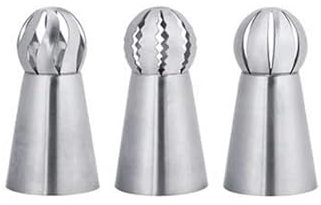 Ugelli per Torte Punte per tubazioni Kit tubazioni in acciaio inox Ugelli per tubazioni per torte Set di ugelli per tubazioni per crema con set di ugelli per sacchetti di dolciumi Riutilizzabile