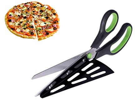 Garneck Forbici Pizza in Acciaio Resistente Forbice Pizza Professionale Utensile Da Cucina Per Taglio Pizze Base Rimovibile