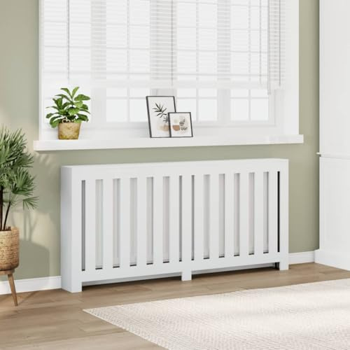 ShGaxin Heizkörperverkleidung Weiß 175x20x82 cm Holzwerkstoff, Heizung Abdeckung, Radiator Cover, Heizungsabdeckung, Abdeckung Heizung, Heizkörper Verkleidungen - 852753