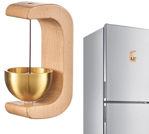 Dubbulon - Sonnette Magnétique en Bois - Sonnette de Porte, Commerçant, pour Entrée, Bureau, Magasin, Café - Anneau Croustillant et Doux - Carillon Décoratif de Porte