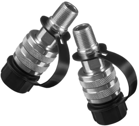 DRESSOOS 2pcs Quick Release Hose Connector for Garden Hose Heavy Duty Hydraulic Coupler Dust Cap for