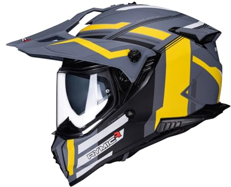 RYMIC X60 Motocross Helm Integralhelm, ECE 22.06 Crosshelm für Erwachsene | Integrierte Bluetooth-Slots / Doppelvisier / Dirtbike & Schneemobil / DOT & ECE 22.06 / GoPro-Halterung vorbereitet