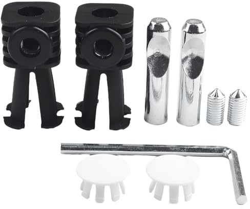 EIHI 1 Jeu Fixation Abattant WC,Pour WC et Bidet Mural,Accessoires Universels(Noire)