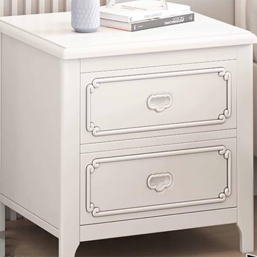 KIBONCY Mesitas de Noche, con Estante de Almacenamiento de 2 cajones, mesas de Noche Modernas, Mesa de Noche de Nogal de Granja, para Sala de Estar, Dormitorio D