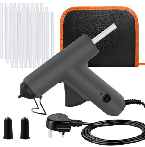Hot Glue Gun Kit 50W Mini Melt Gun for Crafting Fast Heating with 150mm 30Pcs Glue Sticks Anti-Drip Hot Glue Gun for Kids School DIY Art Sealing Glass Fabric Metal Wood Plastic Cards Home Repairs
