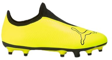 PUMA Kids Finesse Laceless FG Football Boots Childrens Yellow/Black 1