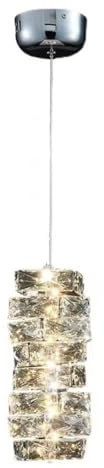 Cristal LED Colgante Lámpara Techo con caída geométrica Lámparas suspendidas posmodernas para Comedor Dormitorio Mesita Noche Isla Cocina W (Modo de 3 Colores)