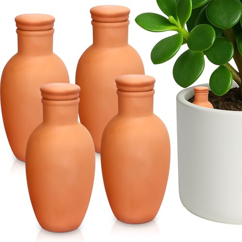 4 Pcs Olla Terracotta Self Watering Pots for Plants