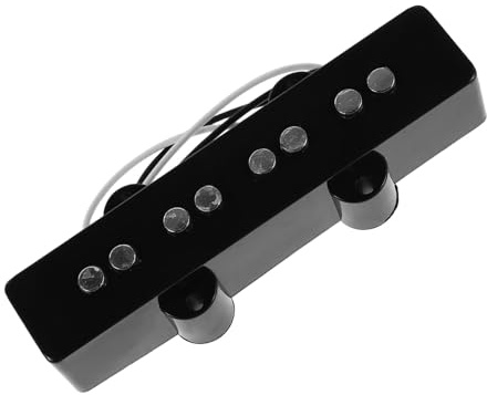 SUPVOX Bassgitarren -Pickup Bassgitarren -Accessoire Offener Bass-Tonabnehmer elektrischer Tonabnehmerteil Keramik-Bassboden-Tonabnehmer Zubehör für Bass-Tonabnehmer Gitarrenteile Black