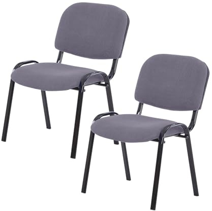Durabull Modern Conference Chair – Padded Fabric Office Seating with Durable Steel Frame, Stackable Guest Chair for Home Office & Business