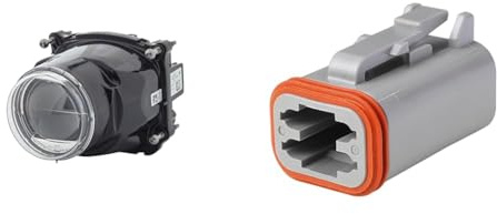 Hella 1AL 012 758-101 DE/LED-Scheinwerfereinsatz, Hauptscheinwerfer - 90mm Performance Bi-LED L5570 + 8JA 201 022-042 Steckgehäuse - 4-polig - Menge: 10