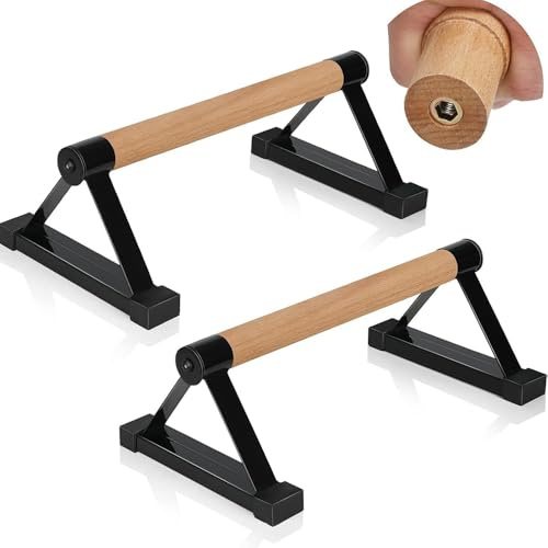 Barras Paralelas Calistenia,Flexiones,Par De Barras Paralelas De Madera Para Hombres, Soporte De Entrenamiento De Fuerza Con Mango, Adecuado Para Fitness En Casa y Ejercicios En El Suelo