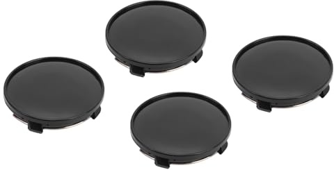 Keenso Centrumkåpor, 4 st. Utsökta Fälgkåpor Vattentäta ABS-metall med Reptålig Yta för 61 Mm - 56 Mm Fordonsfälgar (Glansig svart)