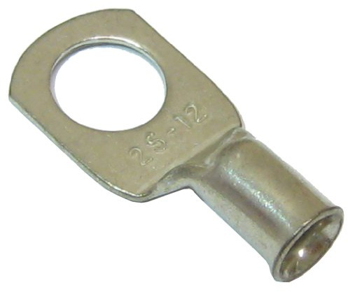 All Trade Direct 20 Copper Tube 25Mm X 12Mm Lug Battery Starter Cable Welding Crimp Terminal Ring