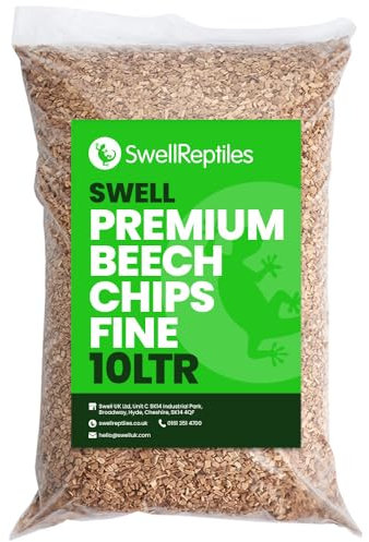 Swell Reptiles Premium Beech Chips Reptile Substrate | Fine | 10L