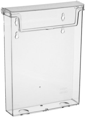 TAYMAR DIN A5 Prospekthalter, Prospektbox mit Deckel, Wetterfest (auch für den Außenbereich geeignet)