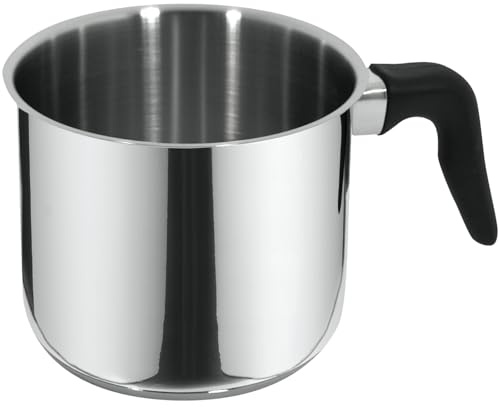 MAGEFESA Royal 2-Quart Milk Pot, Stainless Steel Saucepan with Pour Spout, Soup Pot for all types of Stovetops, including Induction, Milk Server