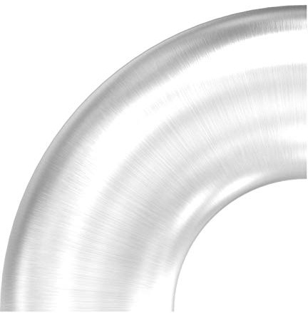 90° Bogen zum Anschweißen, für Rohr ø 60,3mm, Wandstärke 2,0mm, geschliffen