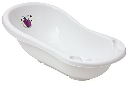 keeeper Hippo Baignoire pour Bébé Ergonomique, De 0 à 12 Mois Environ, 84 cm, Wiktoria, Blanc