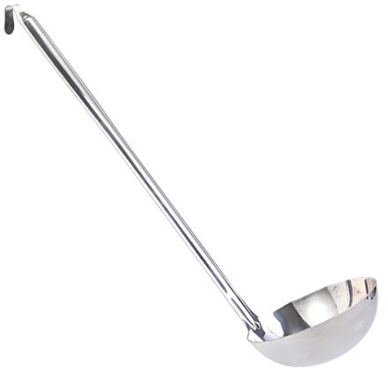 BESTONZON Suppenkelle Edelstahl K¨¹chenutensilien langer Griff K¨¹chenl?ffel L?ffel mit Haken zum Aufh?ngen Servierutensilien 13 cm