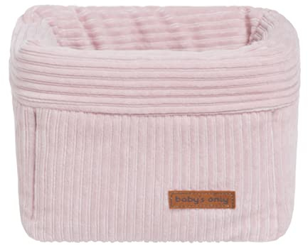Baby's Only - Wickeltischkörbchen Sense - Aufbewahrungskörbe fur Babyartikel - Körb für das Mädchenzimmer - 18 x 18 x 14 cm - Alt Rosa