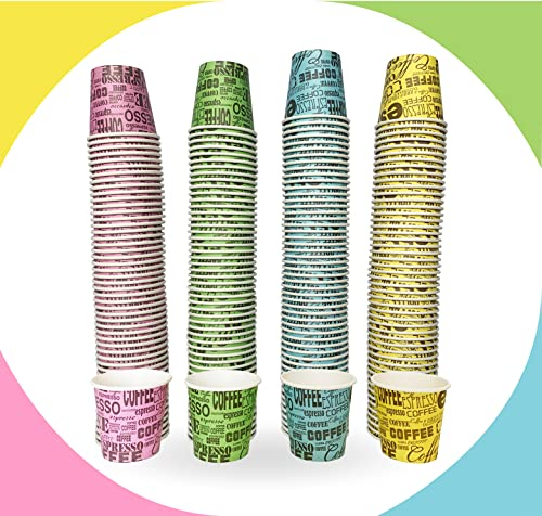 1000 Pz Bicchierini Caffe di Carta Biodegradabili Biocompostabili Tazzine 75 ml