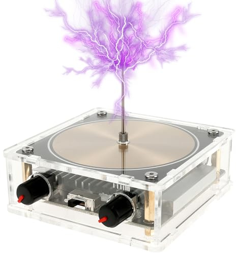 Eummy Bluetooth Music Tesla Coil Kit Touchable Artificial Spark Gap Arc Generator Plasma Speaker Desktop Toy Electric Power Wireless Transmission Science Teaching Experiment Model