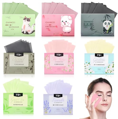 800 Stück Löschpapier öl,Blotting Paper Gesicht, Blatt Gesichtsöl Blotting,Gesichtsöl Saugfähiges Papier für Damen und Herren, für Gesichtspflege Verwendet Wird,Alltag,Fitnessstudio Sport