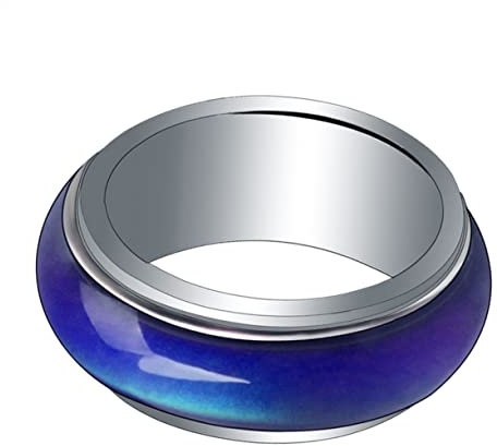 MOBUTOFU Farbwechsel Stimmungsring Für Frauen Und Junge Mädchen Ring Mit Farbwechsel Abhängig Von Stimmung Und Körpertemperatur Modisches Accessoire