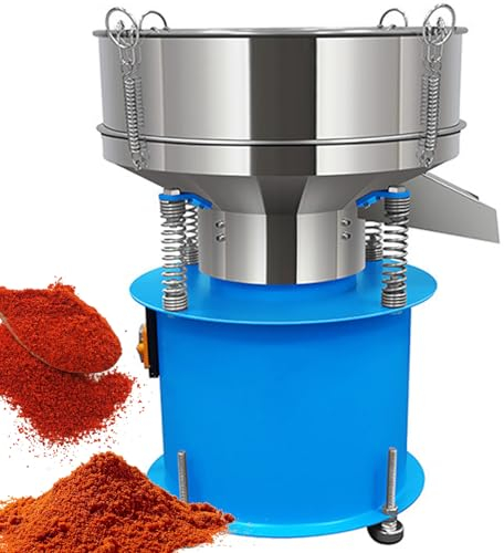HENGCMM 220V Setaccio Elettrico per Farina con 60 Mesh setaccio Elettrico a Vibrazione, setaccio da Laboratorio con vaglio Vibrante Setacciatore Automatico 1350 Giri/Min, per Particelle di Polvere