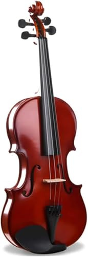 Violine 4/4 in voller Größe, Massivholzgeige für Erwachsene, Studenten, Hartschalenkoffer, Bogen, Kolophonium enthalten, Geige für Anfänger, Fortgeschrittene,1/8