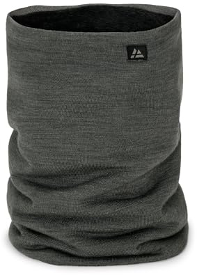 DANISH ENDURANCE Merino Fleece Schlauchschal Herren, Gefütterter Thermo Loop Schal Damen, Multifunktionstuch, Dunkelgrau, Einheitsgröße