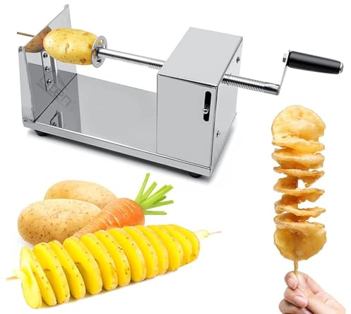 Edelstahl Spiral-Kartoffelschneider: Professioneller Kartoffel-Twister für Pommes Frites, Tornado Chips