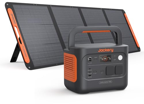 Generador Eléctrico Portátil Jackery Explorer 1000 v2 con 200W Panel Solar, 1070Wh Batería LFP, 1500W AC/100W USB-C Salida, Carga Completa Rápida 1H vía APP para Exteriores, Autocaravanas, Emergencias