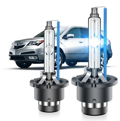SENROBO Fit for Acura 2007-2015 MDX RL RDX 2004-2014 TL TSX D2S HID Xenon Headlight Bulbs,350% Brightness,High Low Beam Light Bulb,8000K White Blue,Plug and Play,Pack of 2