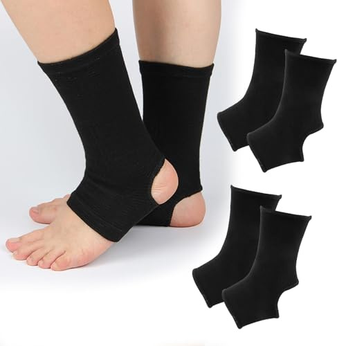 Ankle Brace for Kids, for Running, Sports, Sprained Ankle Support, Achilles Tendonitis & Plantar Fasciitis, Breathable Compression Ankle Brace for Men & Women, 2 Pairs