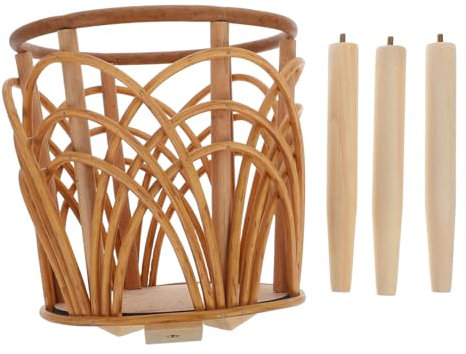 Abaodam Macetas y Cestas Soporte para Maceta De Madera Cesta Tejida para Flores para Bonsái De Suelo Jardín Interior Decoración para Sala De Estar y Balcón