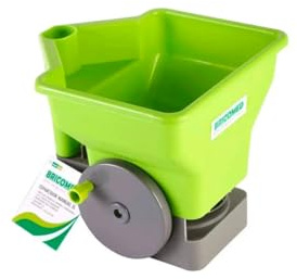 Bricomed | Esparcidor Manual 3L | Ideal para Dispensar Semillas Y Fertilizante | con Regulación De 3 Niveles | Dosificación Uniforme | De Capacidad 3L | Dimensiones De 24x23x21 Cm