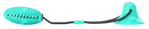 Dog Toys Chew for Aggressive Chewers Rope Ball Suction Cup Puppy Training Tug of War Puzzle Toy Treats Toothbrush Boredom Pet Food Dispensing Features(Blue)