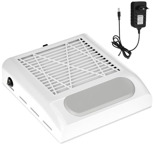 QWORK 80 W nageldammsugare med filter, nageldammsugare för personligt bruk, nagelstudio, salong, nageldesign och manikyrproduktbeskrivning