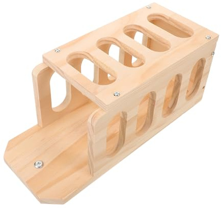 HIAKDOFT Holzfutternapf für Kaninchen und Kleintiere Großes Futterhaus mit Stabilität Outdoor-futterbox zum Gras-Spender Saubere Futterlösung für Hasen und Nagetiere